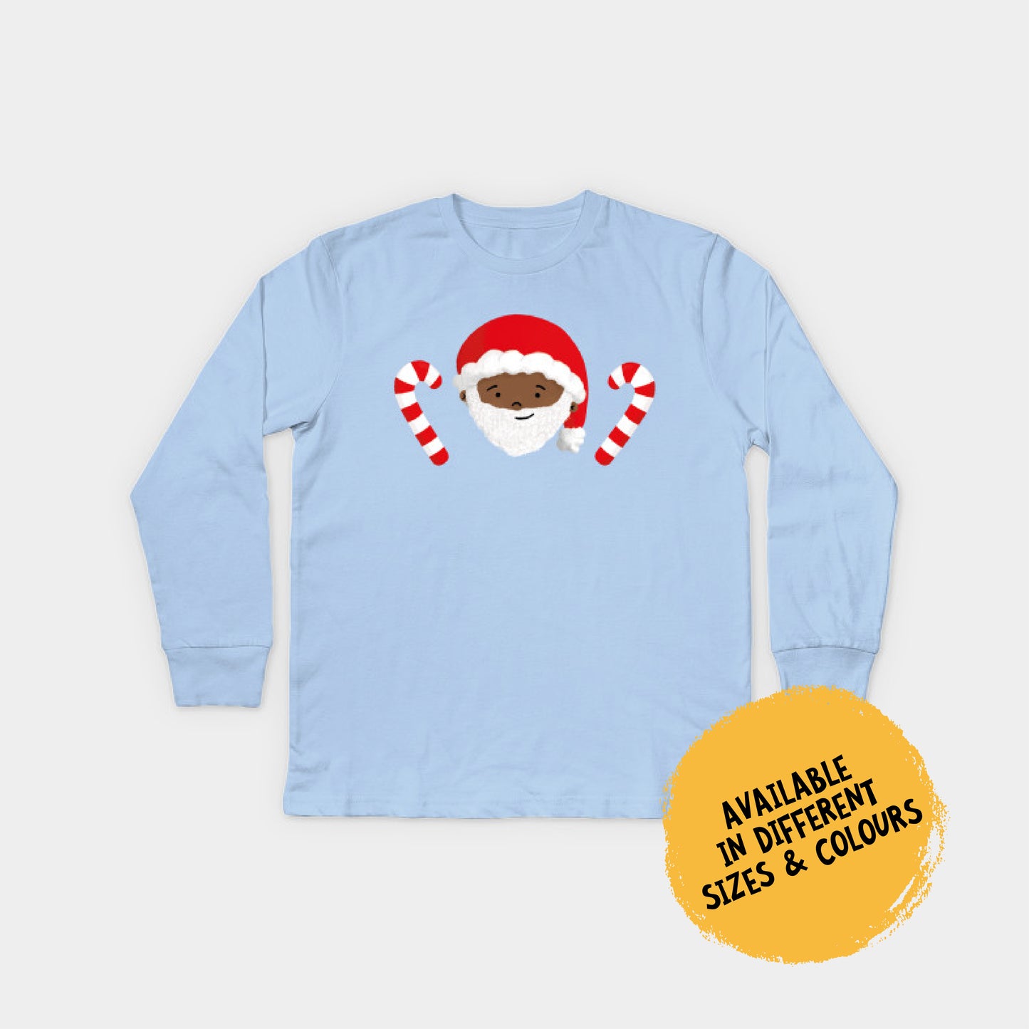 Kids Long Sleeve - Santa Darryl with Candy Sticks