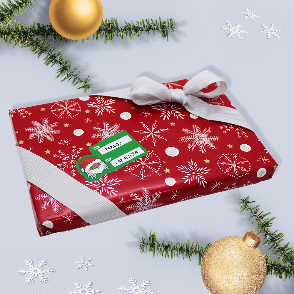 Santa Gift Tag Stickers (German)