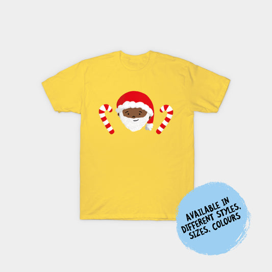 T-Shirt - Santa Darryl with Candy Sticks