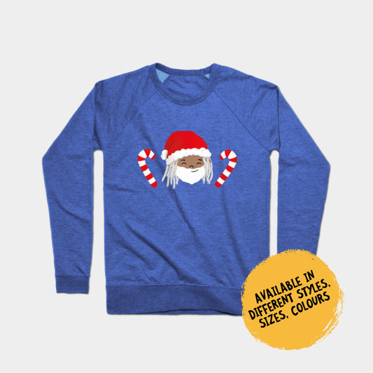 Sweatshirt - Santa Jay with Candy Sticks
