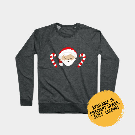 Sweatshirt - Santa Jerry with Candy Sticks
