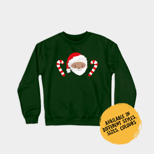Sweatshirt - Santa Samuel with Candy Sticks