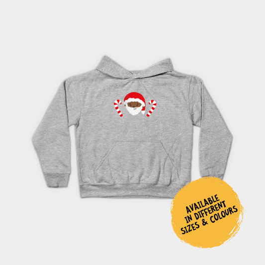 Kids Hoodie - Santa Darryl with Candy Sticks