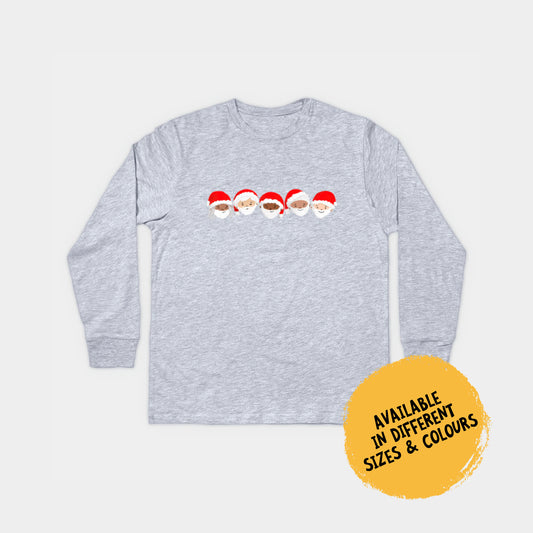 Kids Long Sleeve - Happy Santas