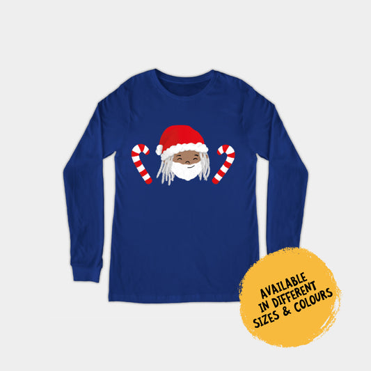 Kids Long Sleeve - Santa Jay with Candy Sticks