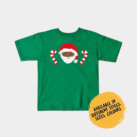 Kids T-Shirt - Santa Darryl with Candy Sticks
