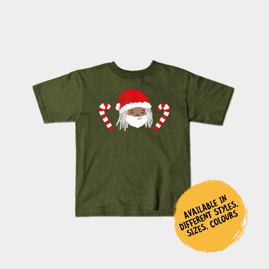 Kids T-Shirt - Santa Jay with Candy Sticks