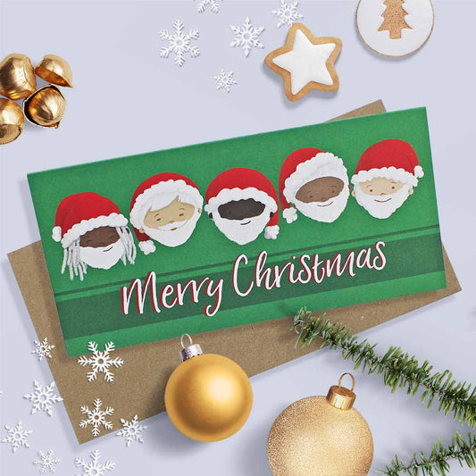 Santa Greeting Cards “Merry Christmas” With Envelopes (Set of 10)