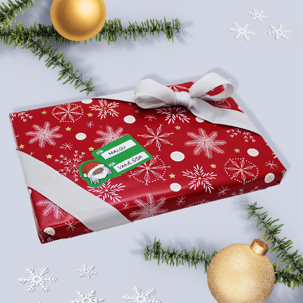 Santa Gift Tag Stickers (English)