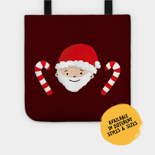 Tote Bag - Santa Jack with Candy Sticks